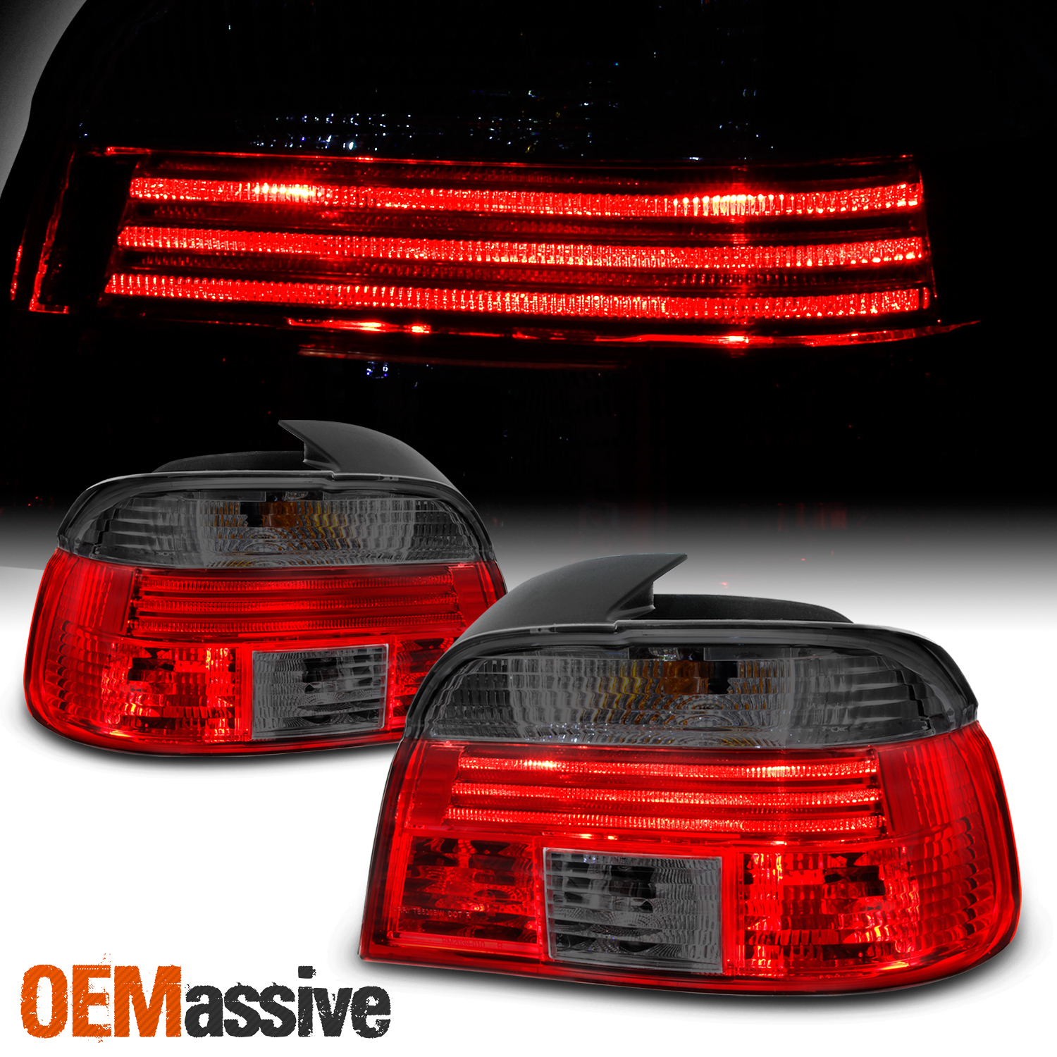 Fits Red Smoked 9700 BMW E39 5Series 525 528i 530 540i M5 Tail Lights